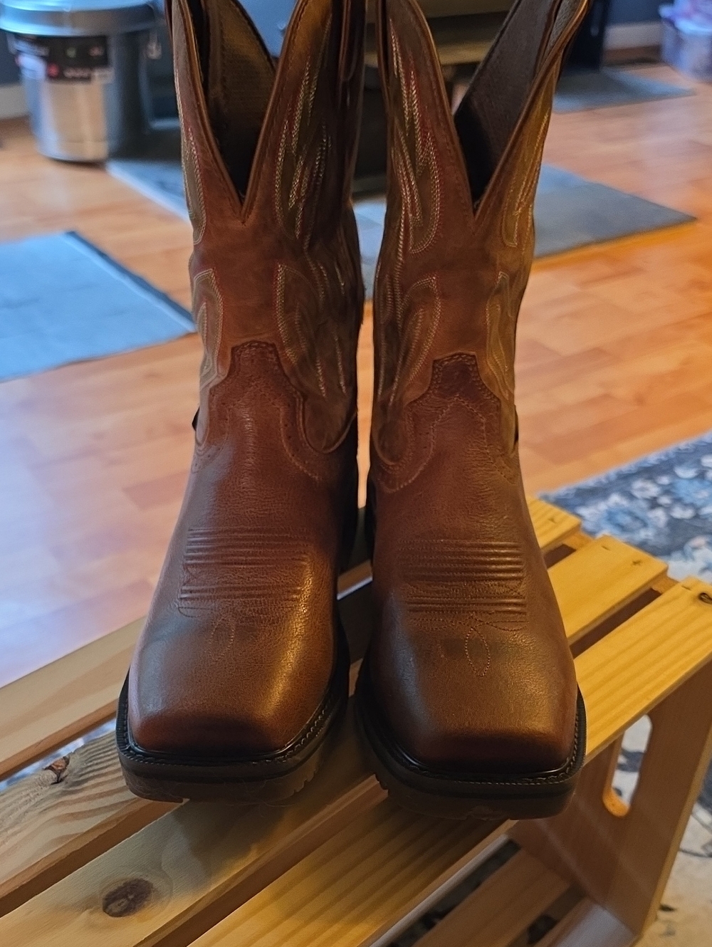Justin Boots Brown Leather Western Cowboy Boots